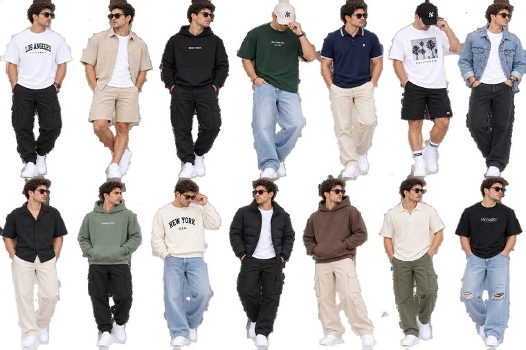 Muestrario de ropa para hombres